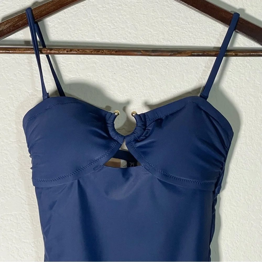 J Crew Fac NWT Ring One Piece Swimsuit Size XXS in Navy Blue Removable Straps